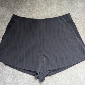 Lululemon Athletica Women’s Black Ribbed Lounge Shorts